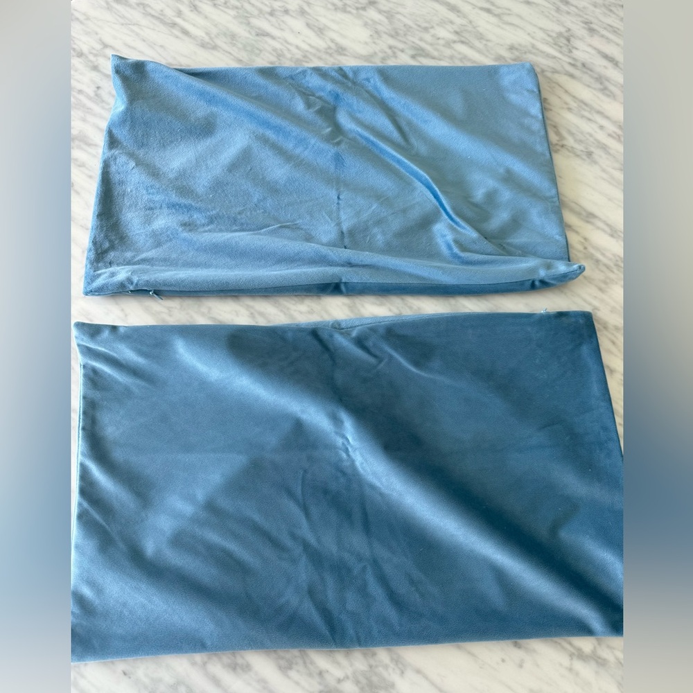 2, Velvet Soft Solid Decorative Square Throw Pillow Covers